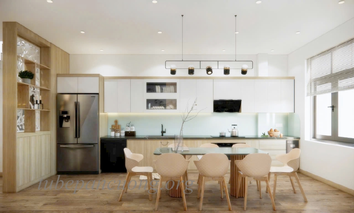 Tủ bếp gỗ nhựa phủ melamine