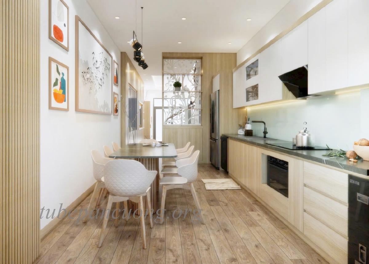 Tủ bếp gỗ nhựa phủ melamine
