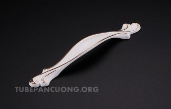 Tay nắm cửa tủ tân cổ điển màu trắng