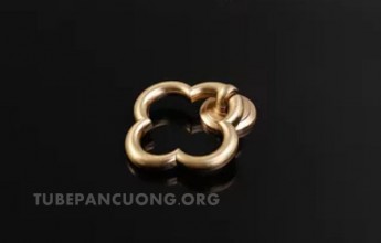 Tay nắm lật hoa màu vàng gold