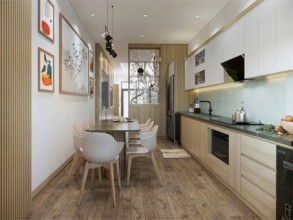 Tủ bếp gỗ nhựa phủ melamine