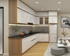 Tủ bếp mdf phủ acrylic TB2723