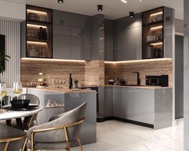 Tủ bếp nhựa phủ laminate LA023 -61