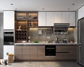 Tủ bếp nhựa phủ laminate LA023 -63